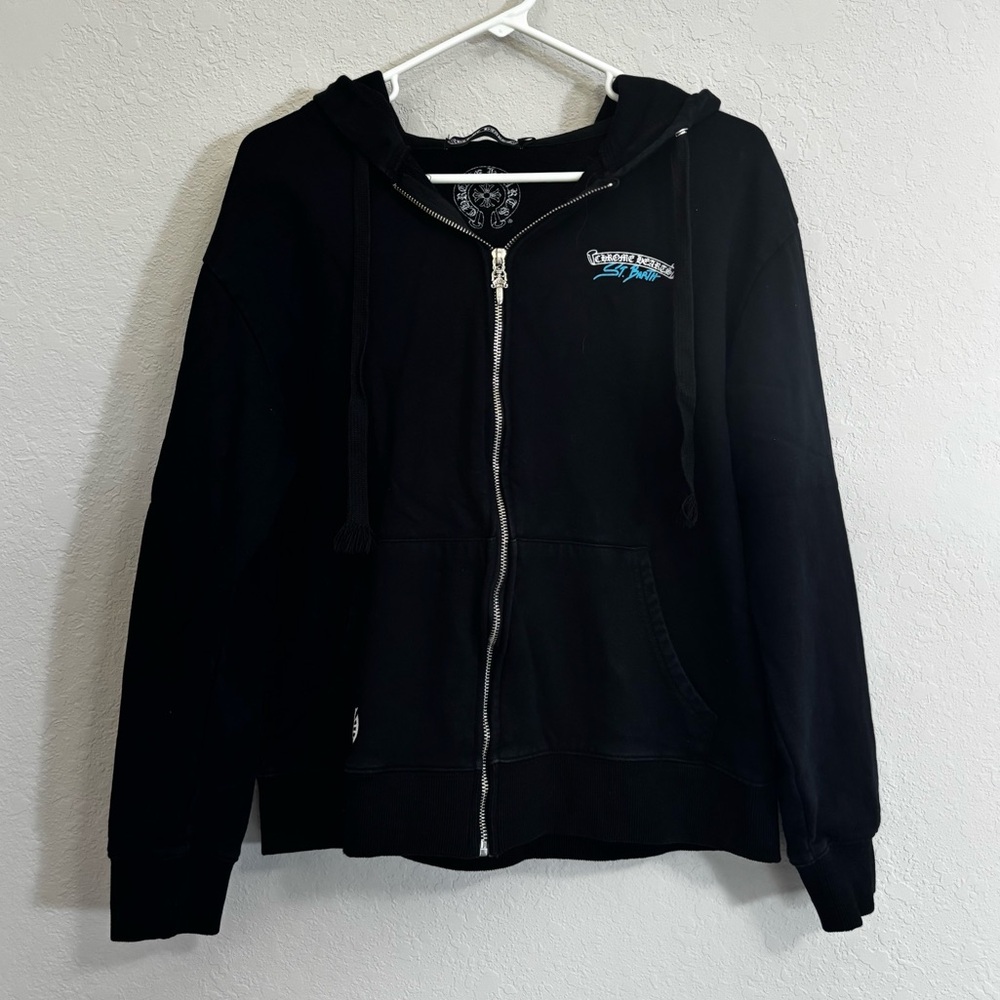 Chrome Hearts Black Zip Up Hoodie